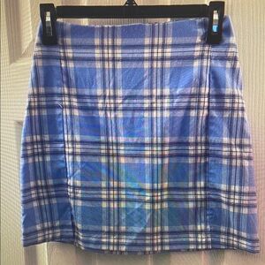 Blue Plaid Women's Skirt